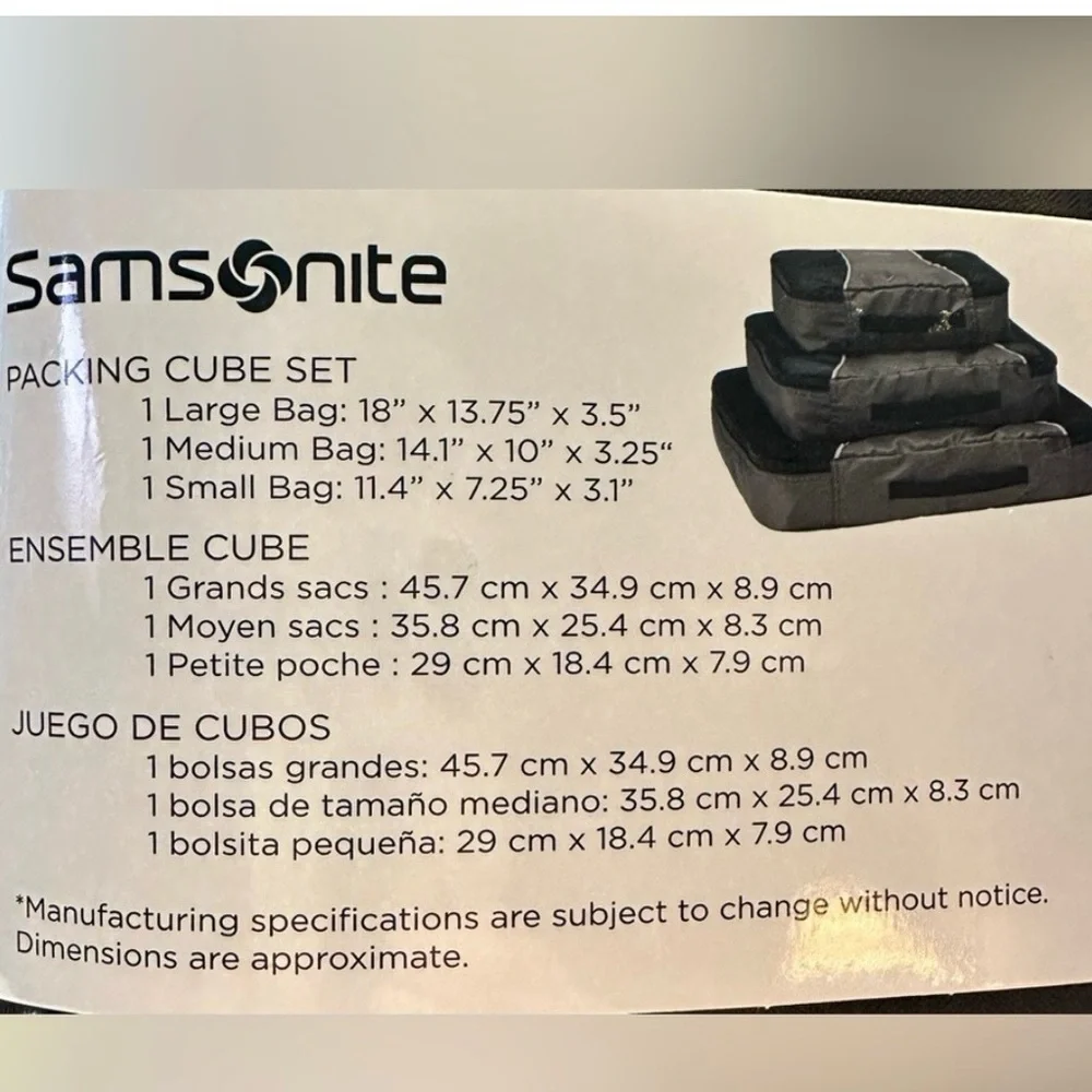 Samsonite Purple Travel Cube Set - Picture 4 of 4